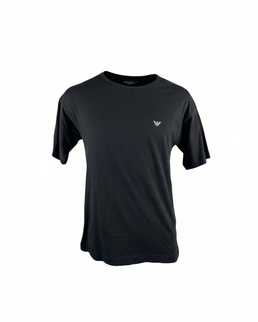 EMPORIO ARMANI- T-SHIRT IN COTONE NERO