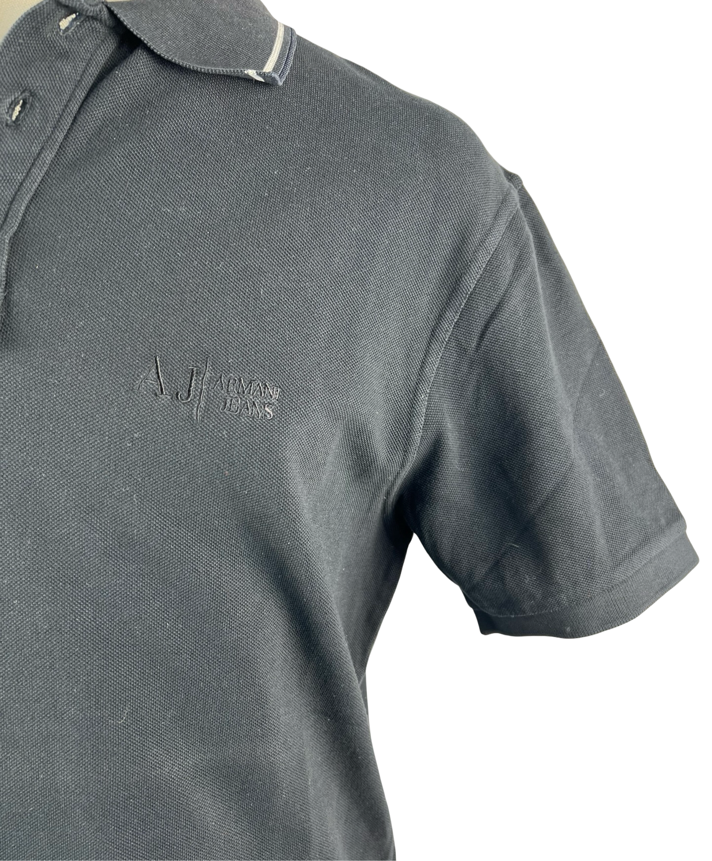 ARMANI JEANS- POLO IN COTONE NERO