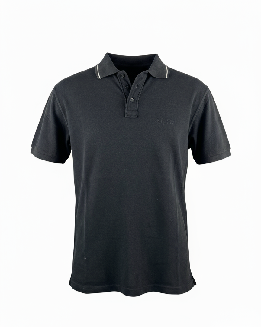 ARMANI JEANS- POLO IN COTONE NERO