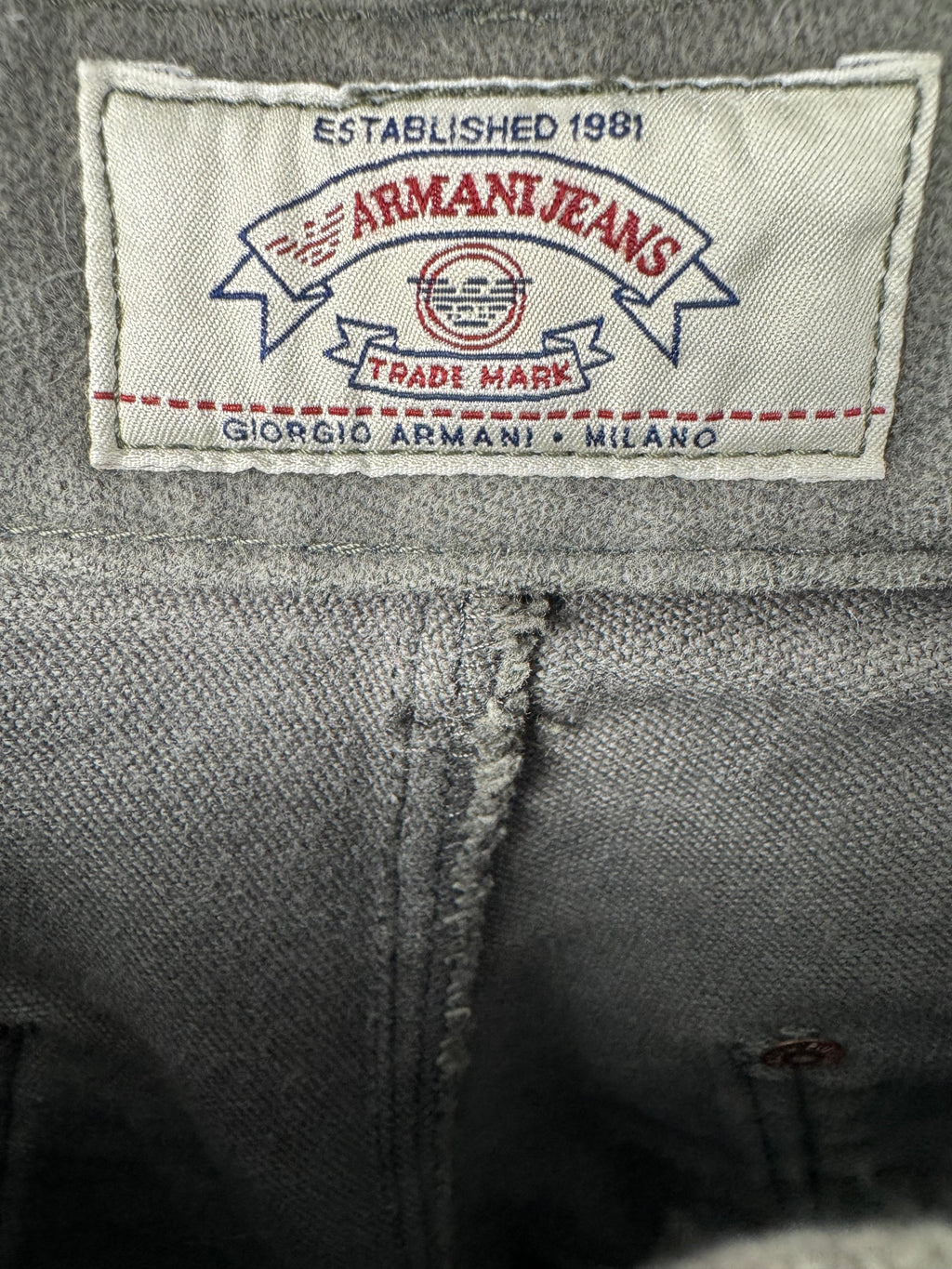 GIORGIO ARMANI - PANTALONE CARGO IN DENIM GRIGIO