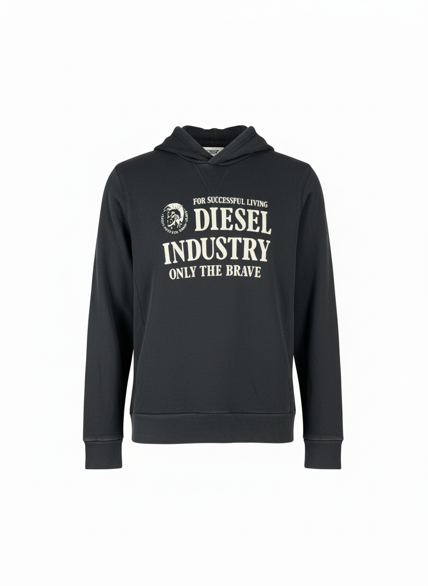 DIESEL - FELPA CON CAPPUCCIO