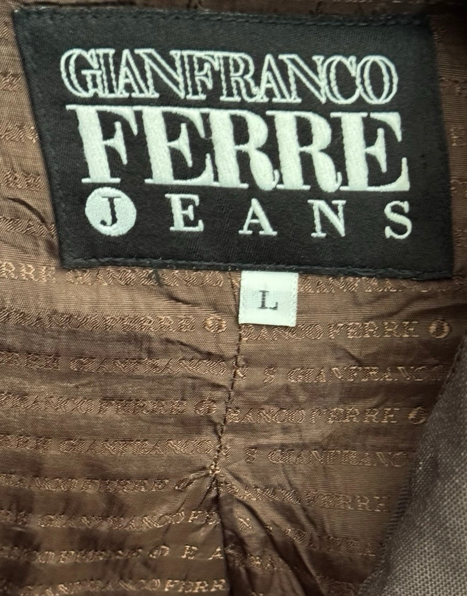 GIANFRANCO FERRE'-GIACCA IN COTONE TORTORA