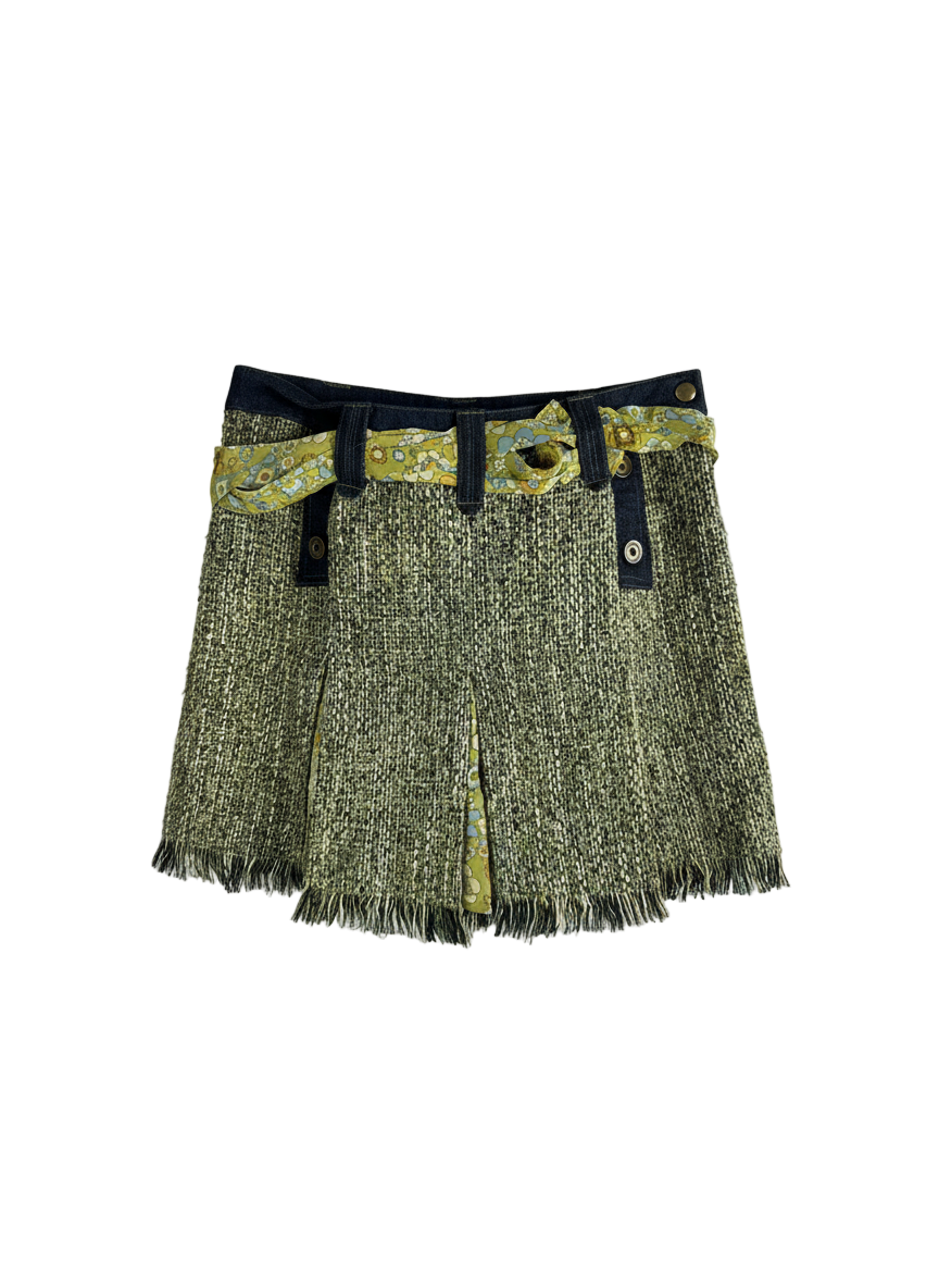 DOLCE & GABBANA - GONNA IN DENIM CON DETTAGLI FLOREALI