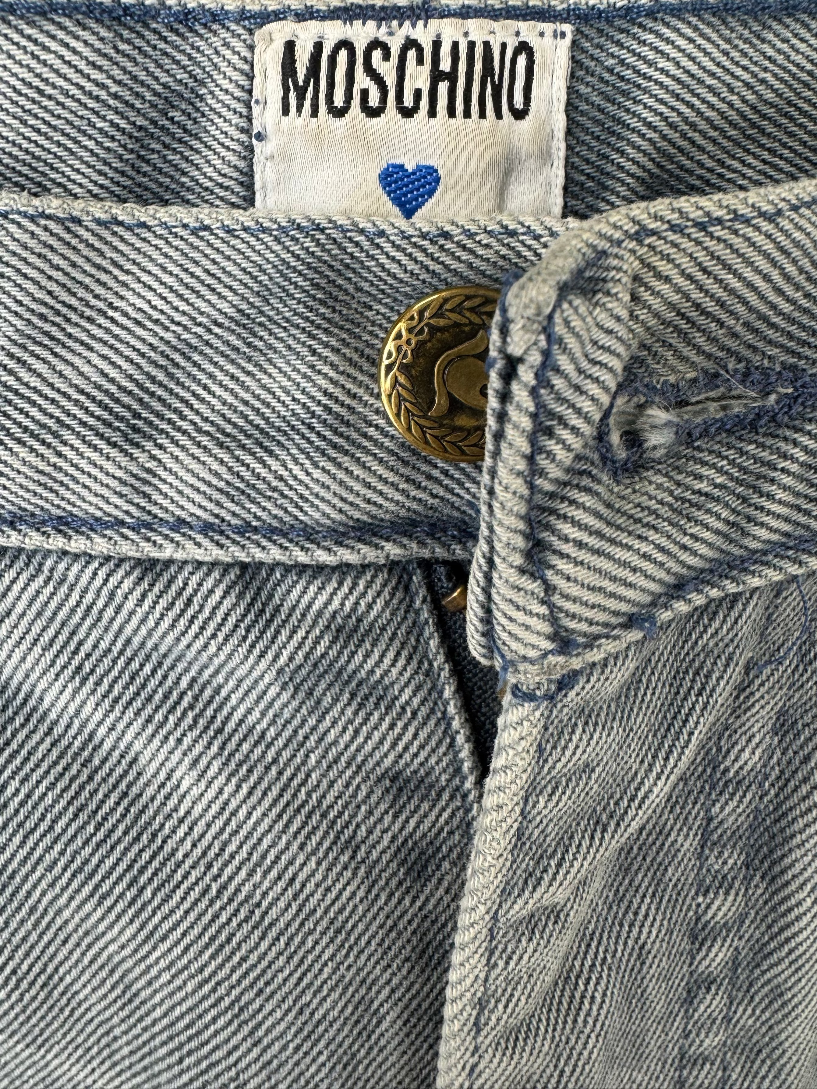 MOSCHINO - JEANS IN DENIM GRIGIO CHIARO