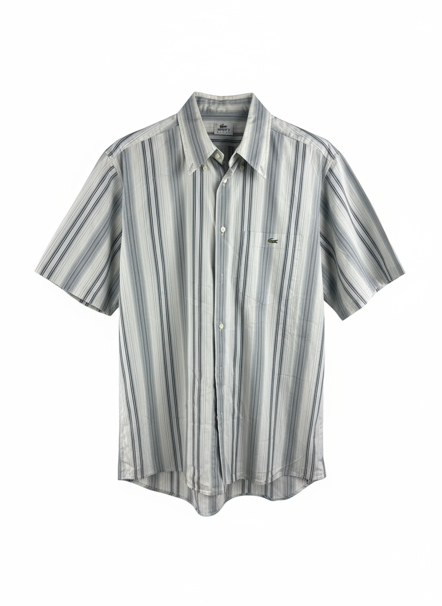 LACOSTE - CAMICIA CLASSICA A RIGHE