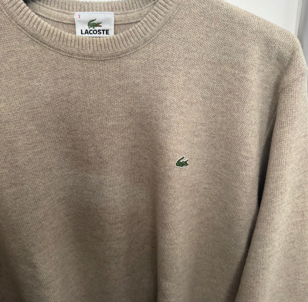 LACOSTE-MAGLIONE IN LANA BEIGE