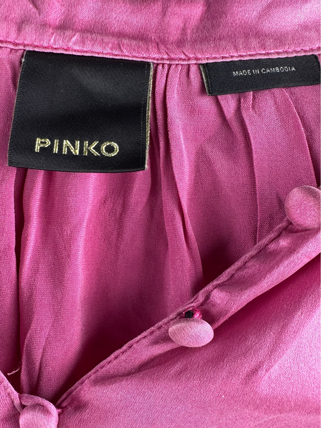 PINKO - CAMICIA IN RASO MEZZA MANICA