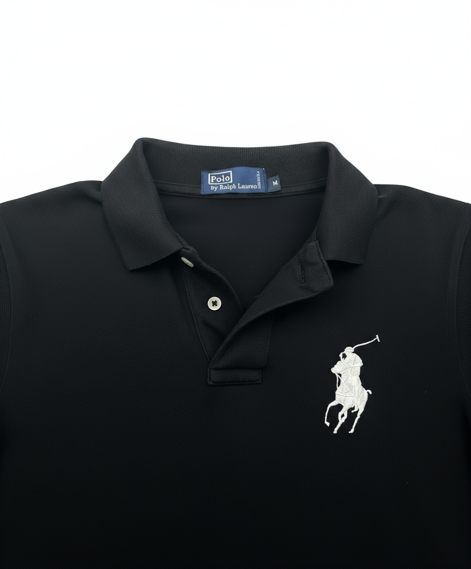 POLO RALPH LAUREN- POLO A MANICHE LUNGHE NERA