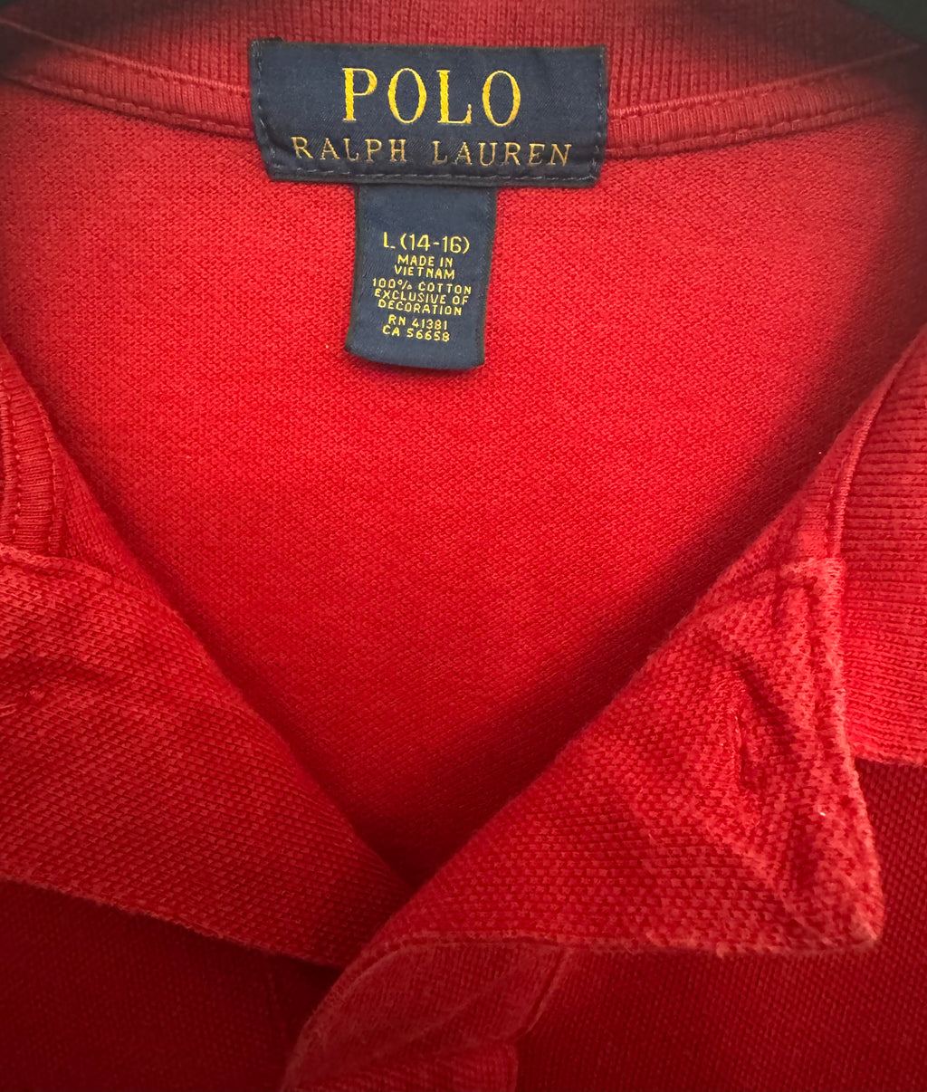 POLO RALPH LAUREN-T-SHIRT POLO IN ROSSO