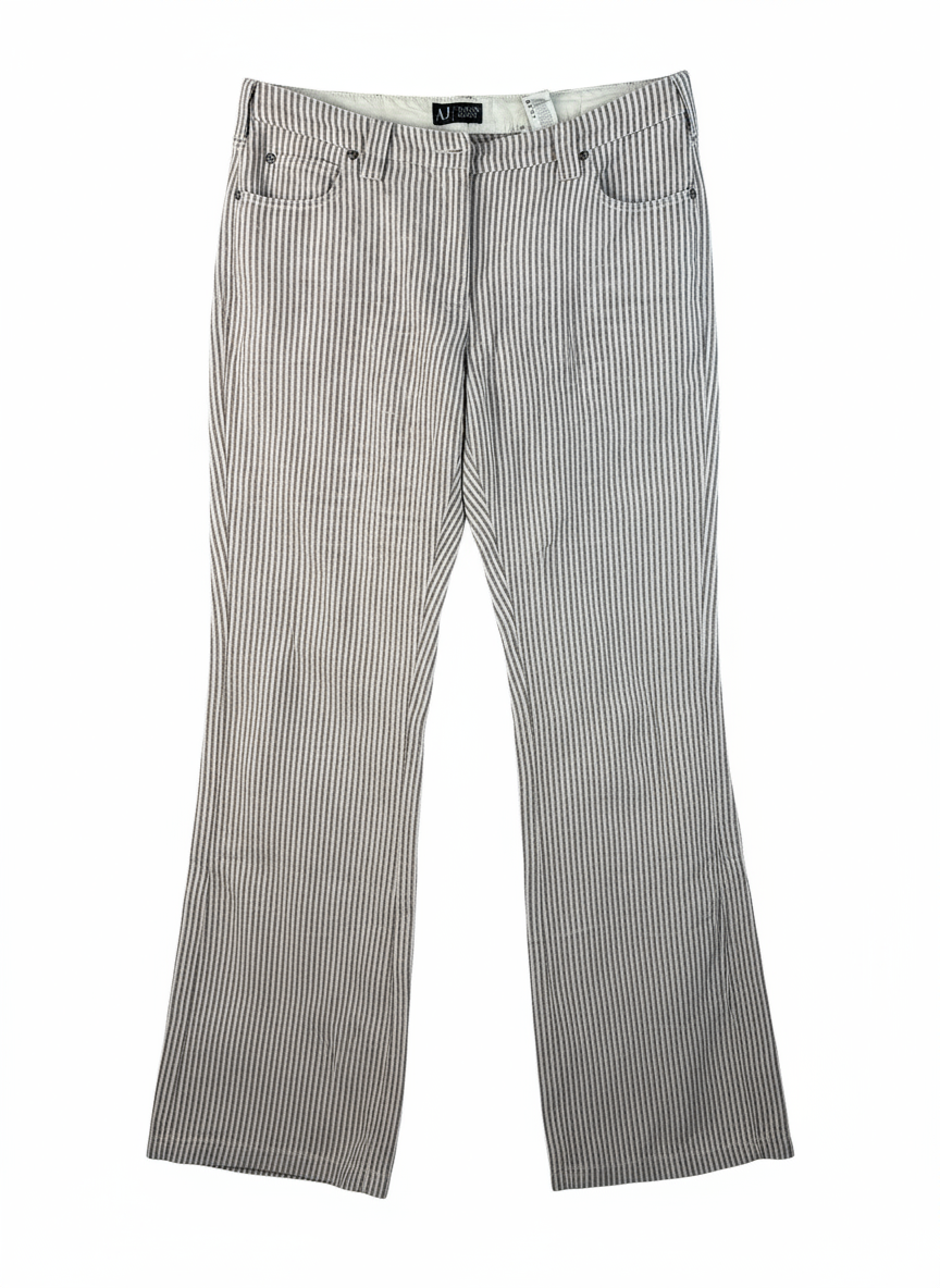 ARMANI JEANS - PANTALONE A RIGHE BIANCHE E BLU