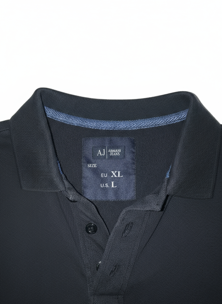 ARMANI JEANS- POLO IN COTONE NERO
