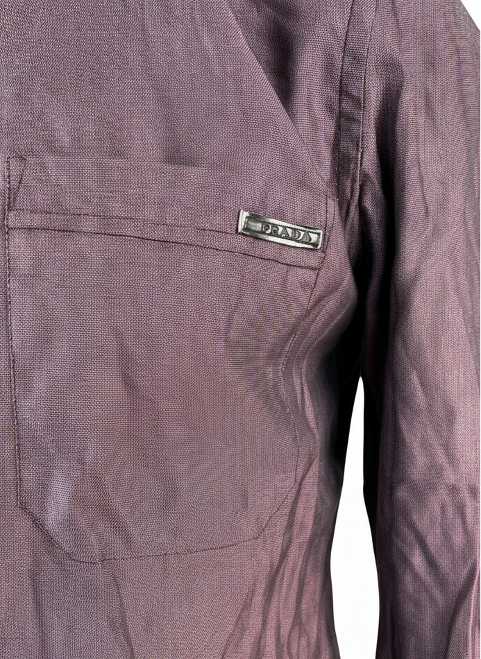 PRADA-CAMICIA CLASSICA PORPORA