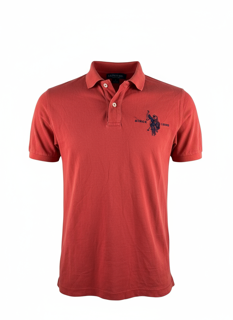 POLO RALPH LAUREN-T-SHIRT POLO IN ROSSO