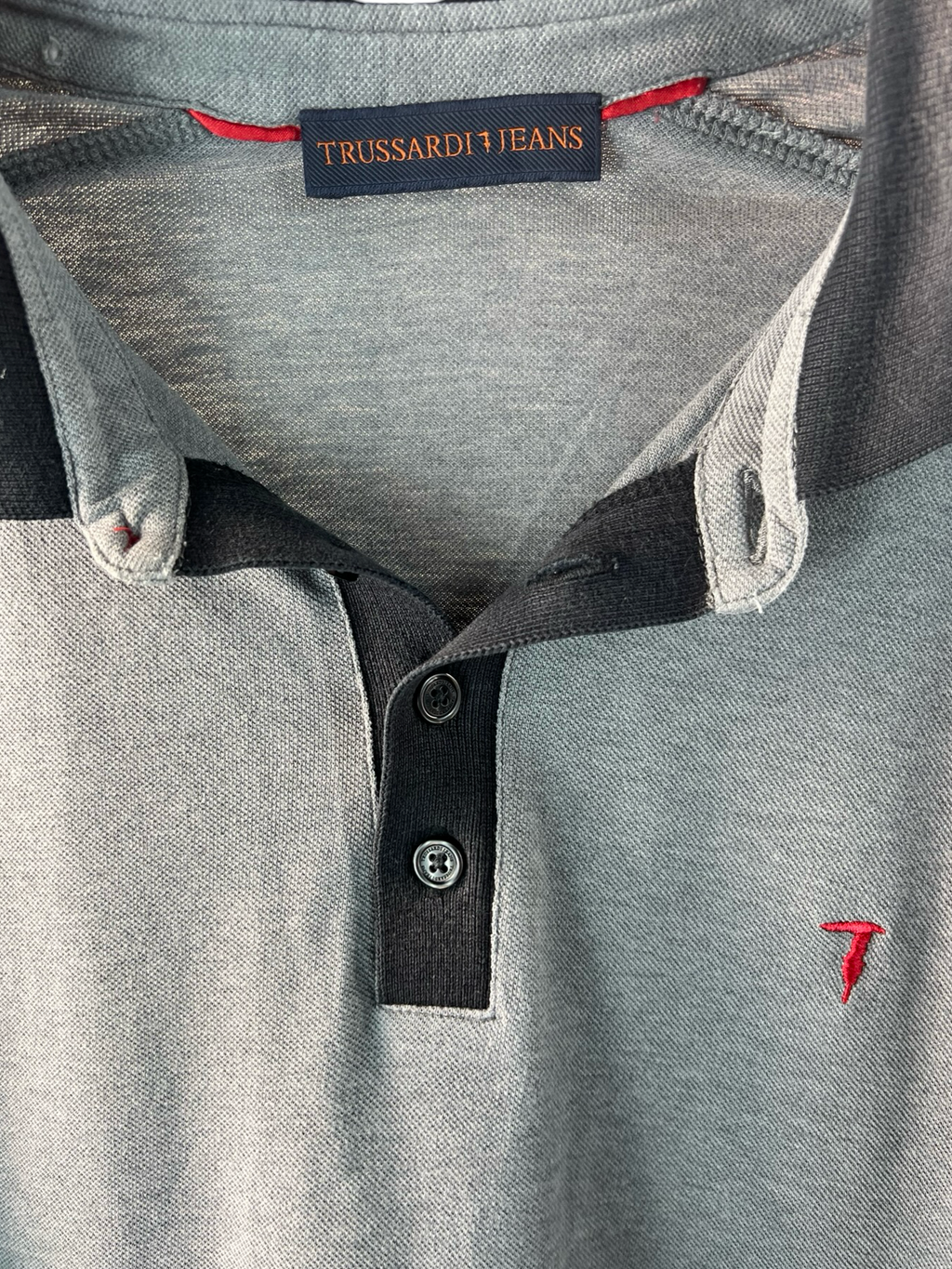 TRUSSARDI-T-SHIRT POLO GRIGIA