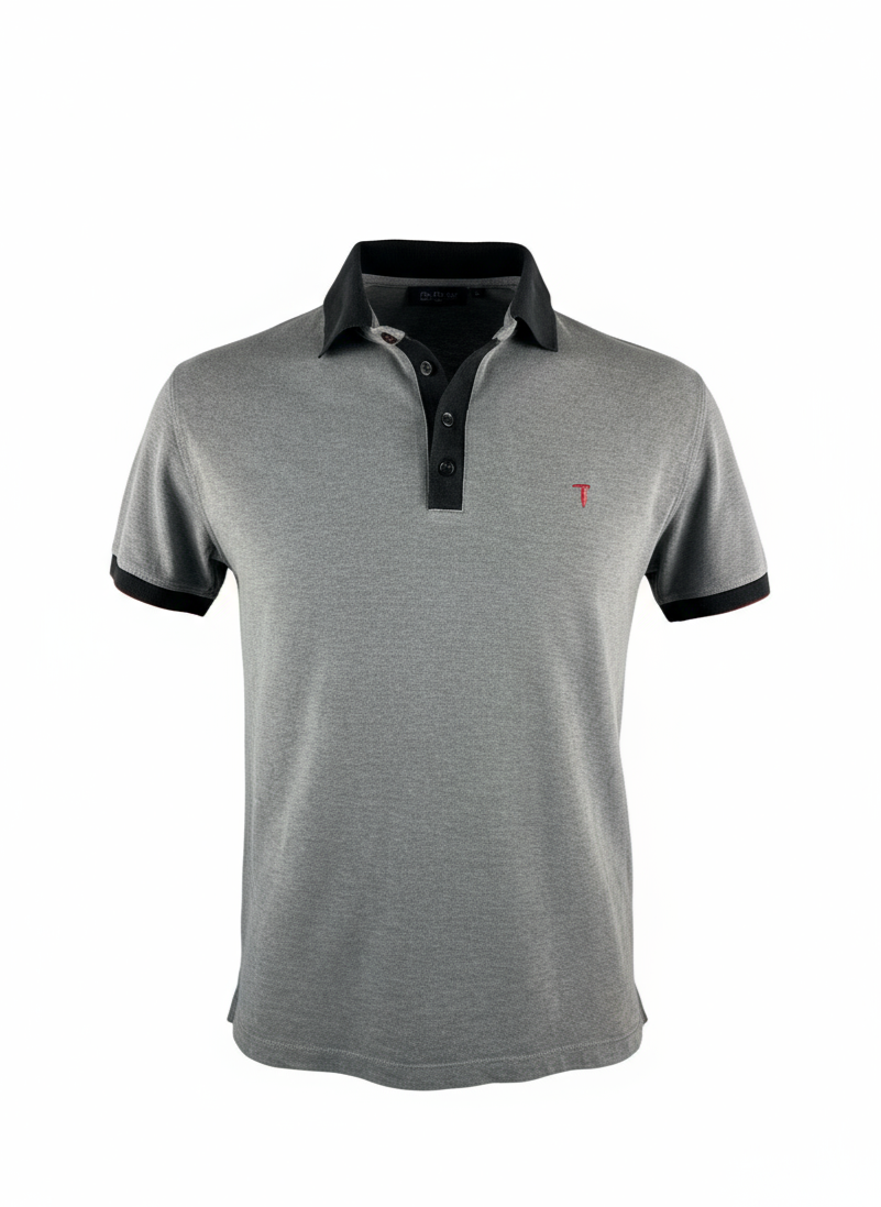 TRUSSARDI-T-SHIRT POLO GRIGIA