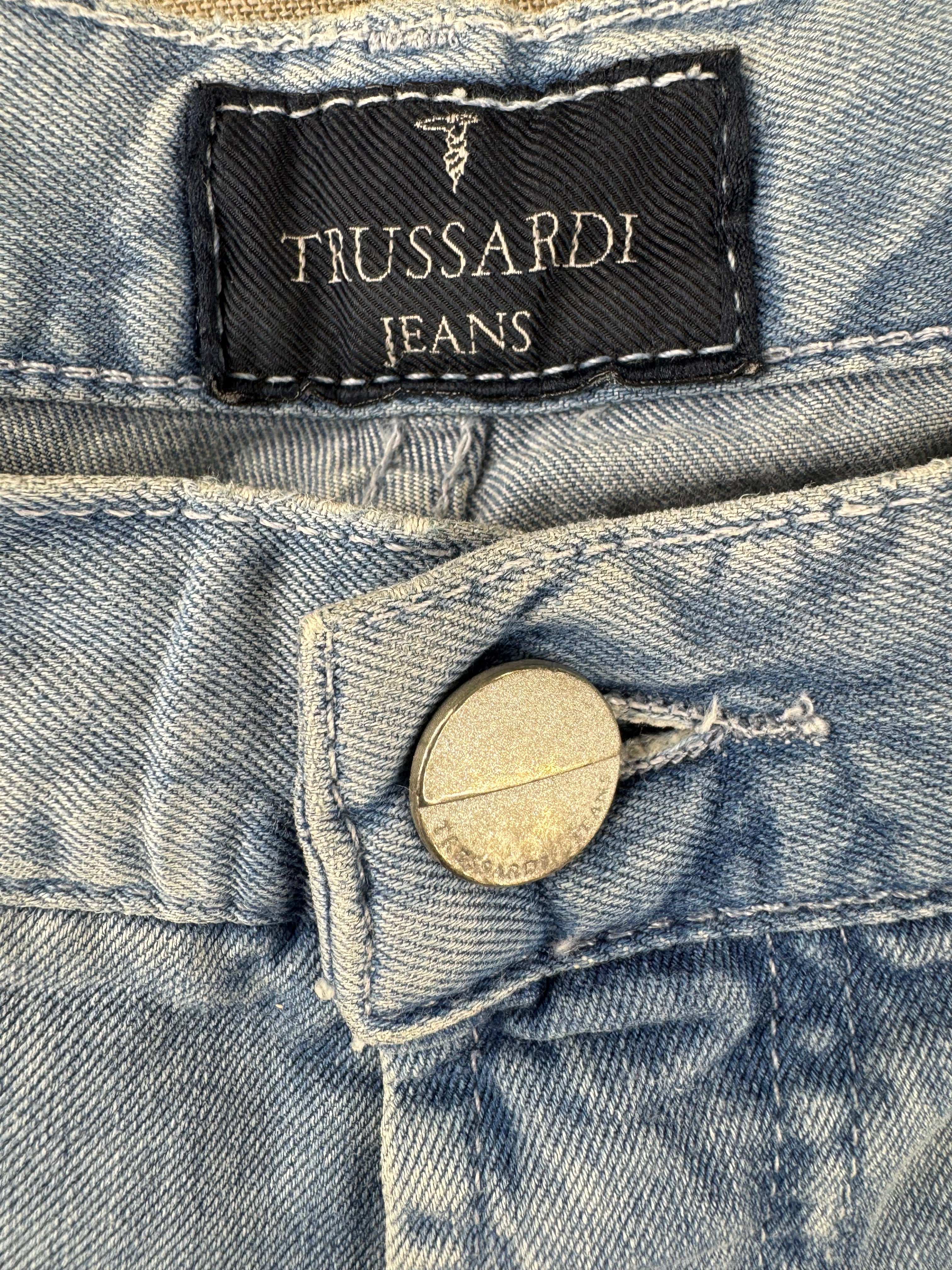 TRUSSARDI - JEANS REGULAR FIT IN DENIM CHIARO